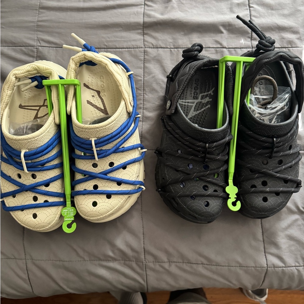 Rauw Alejandro Exclusive CROCS Black & Bone w/additional Laces